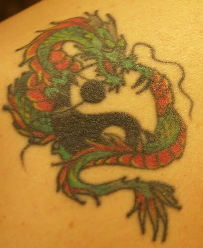 dragon yin yang tattoo Image