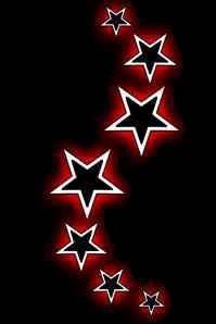 black red stars