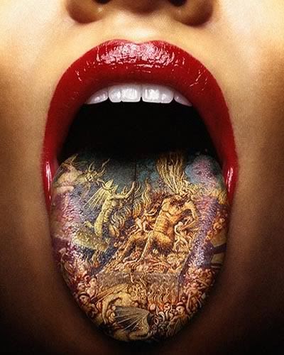 Fashion · tongue tattoo 