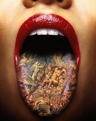 Fashion · tongue tattoo