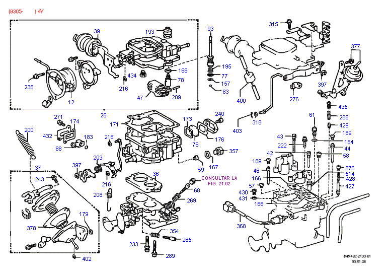 Diagrama de carburador nissan #7