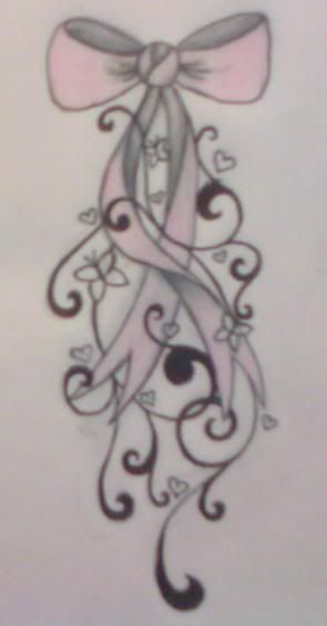 bow tattoo designs. ribbon ow tattoo.