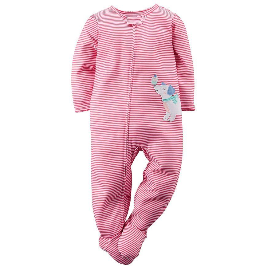 NWT ☀FOOTED FLEECE☀ CARTERS Girls Pajamas LEOPARD CAT New 4T
