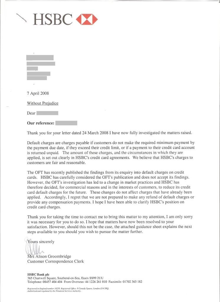 Hsbc Letter