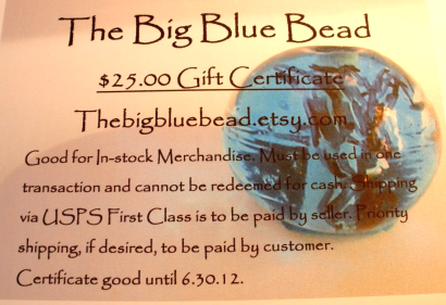 $25 Gift Certificate from The Big Blue Bead