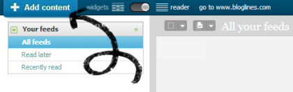 Add content to Bloglines