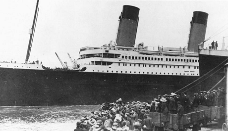 R.M.S. Titanic in Southampton, England.