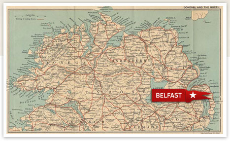 Old map of Belfast