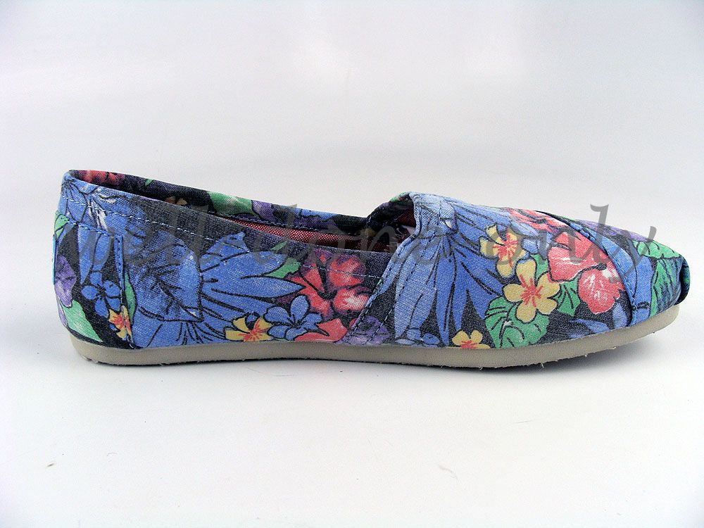 blue canvas flats