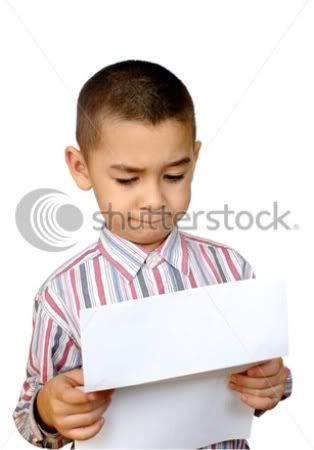 Kid Reading a Letter, Read that letter, kid, READ!