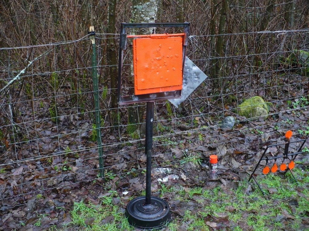 Home made swinging rifle targets