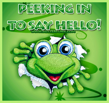 Frog Birthday Party on Hello Frog Peeking Image Code   Hello Frog Peeking Comment