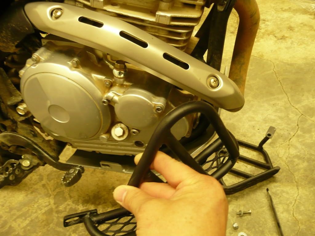 2008 XT250 Skid Plate w Eng. Guards from Turbocity XT225+250 Rider's