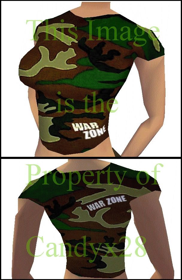Green Camo &quot;WAR ZONE&quot; T-Shirt