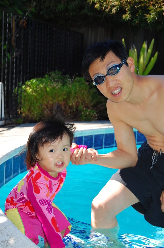 Swimming with dad