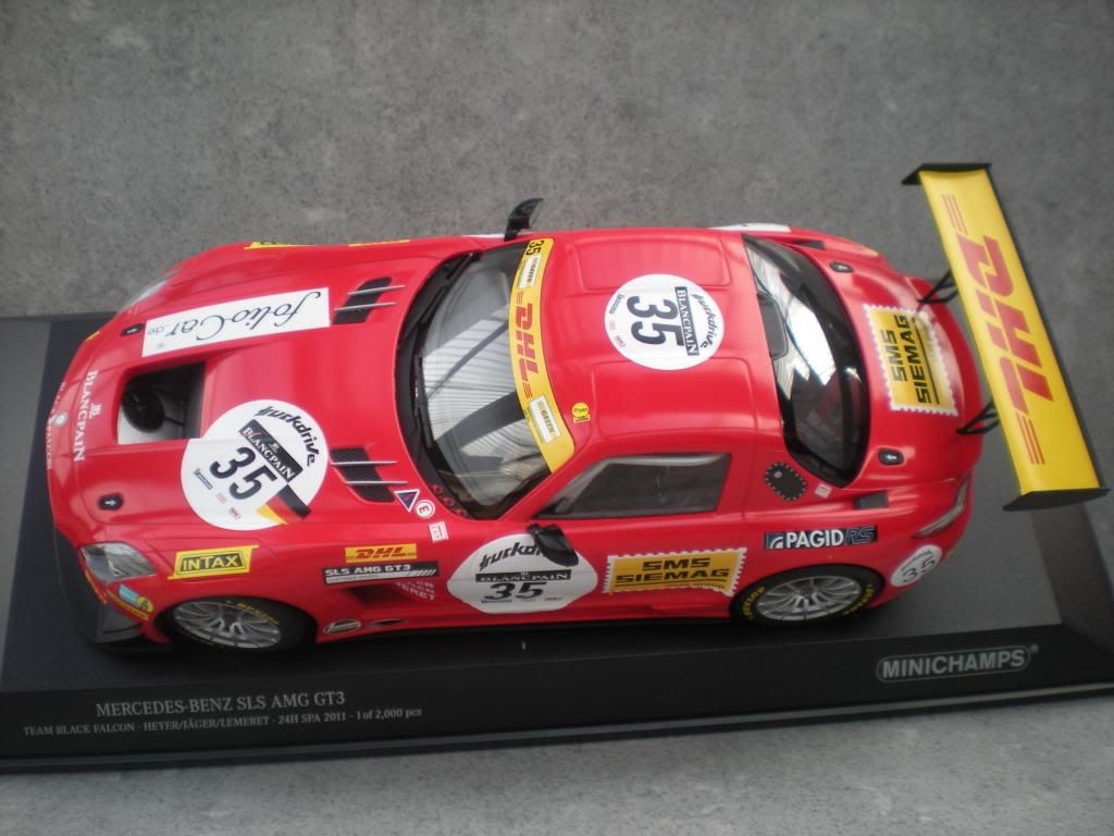 minichamps 1:18 mercedes benz sls amg gt3 24hr spa n° 35