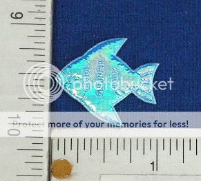 99 MIX COLORS GLITTER FISH FABRIC EMBELLISHMENTS   S16  