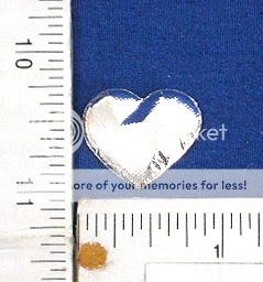 99 MIX SILVER&GOLD HEART FABRIC EMBELLISHMENTS   S4  