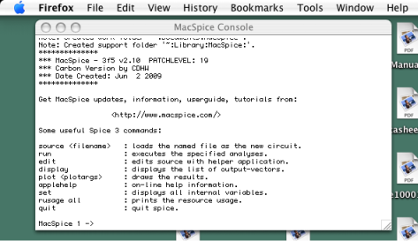 creating plots in macspice