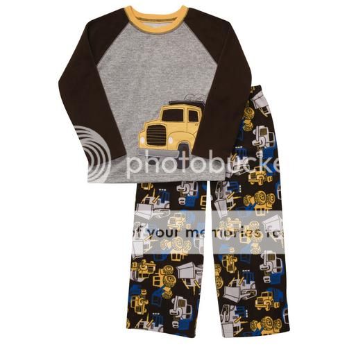 NWT Boys CARTERS pajamas ★FLEECE★ New TRUCK 6 $32 CONSTRUCTION 