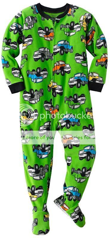 NWT Boys CARTERS pajama ★FOOTED FLEECE★ New TRUCKS 7 $32  