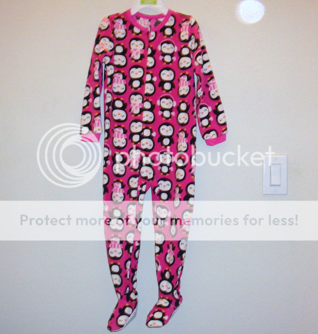 NWT Girls CARTERS Pajamas ★FOOTED FLEECE★ PENGUINS 2T  