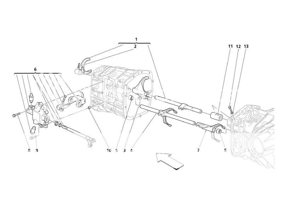 Maserati parts M138 coupe/spyder manual transmission outer control